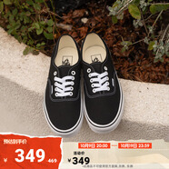 VANS范斯官方 經(jīng)典款Authentic黑色經(jīng)典款高街復古帆布鞋 黑色 43