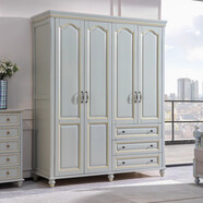 顧家居奶油風(fēng)歐式輕奢實(shí)木衣柜主臥家俱對開(kāi)灰色5門(mén)衣柜經(jīng)濟 【BMW灰】二門(mén)衣柜 無(wú)門(mén) 組裝