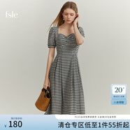 FANSILANEN范思藍(lán)恩22FS2124法式格子吊帶連衣裙女夏季長(zhǎng)款甜美氣質(zhì)顯瘦裙子 長(zhǎng)款黑白格 XS