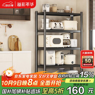 溢彩年華廚房置物架落地儲物架客廳收納架貨架零食架【50*40*175cm】6136