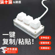 獺惠【提高辦公效率】自定義小鍵盤 宏編程快捷鍵鍵盤 一鍵復(fù)制粘貼Excel表格工作會計PPT剪輯師代碼 【三鍵】白色紅軸丨鍵盤+1.5M數(shù)據(jù)線