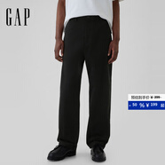 Gap【成毅代言】男裝2025秋季新款彈力寬松闊腿休閑褲長(cháng)褲714169 黑色 36 /32