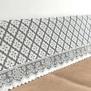 沙發(fā)巾靠背巾扶手巾長(cháng)方巾防滑防塵防皺蓋巾墊巾床頭蓋 加厚富貴花-底色灰色 1厘米*1厘米 靠背巾95*460cm