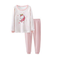 爸媽親（KIDS MAN&DAD）兒童內衣套裝棉20新款秋冬棉毛秋衣套裝ins家居服A類(lèi)夜市 白色小馬 100 cm