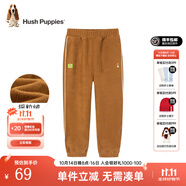 暇步士（Hush Puppies）童裝兒童男女大童秋冬款舒適簡約百搭針織長褲 棕駝色C款 常規(guī)款 170
