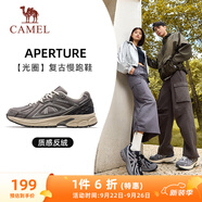 駱駝（CAMEL）復(fù)古運動男鞋全地形跑步休閑慢跑鞋子 X14C09L7650 沙暴灰 44