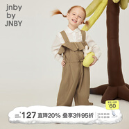 jnby by JNBY江南布衣童裝背帶連體褲夏款荷葉邊設計舒適長(cháng)褲女童1N4E1516A 269綠卡其 120 cm