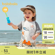 巴拉巴拉嬰兒t恤寶寶上衣女童衣服男童短袖2025夏裝可愛萌趣208225117201