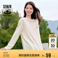 森馬梅花系列長(cháng)袖T恤女中長(cháng)款印花春秋oversize上衣109524101001