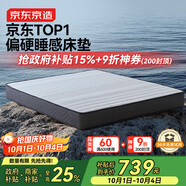 京東京造家居彈簧床墊 黃麻棕邦尼爾彈簧 席夢(mèng)思床墊1.8×2米