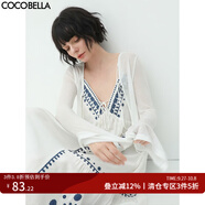 COCOBELLA輕盈設(shè)計(jì)感多色遮陽小開衫女輕薄針織空調(diào)衫MZ173 白色 S
