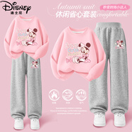 迪士尼（Disney）童裝卡通可愛(ài)女童套裝2025秋季新款時(shí)尚百搭兒童秋裝女孩運動(dòng)衣服