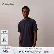 Calvin Klein高級成衣系列25春夏男士ck純棉休閑凈色內(nèi)搭短袖上衣T恤4LB275G CEF-藏藍(lán) M