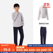 迪卡儂兒童保暖搖粒絨女童男童秋運動抓絨衣內膽寶寶絨衣QUJR 搭配套裝內里抓絨褲+搖粒絨衛(wèi)衣 145cm(10-11歲)