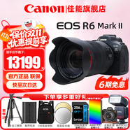 佳能（Canon）r6二代全畫幅微單相機 vlog視頻數(shù)碼高清R62代 EOS R6 Mark II專業(yè)級微單 R6二代+RF24-105 USM鏡頭套機 套餐五【256G極速雙卡雙包 雙電 專業(yè)級三