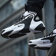 耐克（NIKE）男鞋老爹鞋2025夏季新款ZOOM  2K運動鞋低幫厚底增高休閑鞋跑步鞋 偏小拍大一碼AO0269-101黑白潮款 41