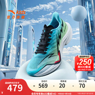 安踏馬赫5.0青少年運(yùn)動鞋男大童鞋2025秋季新品網(wǎng)面透氣氮科技跑鞋 競技藍(lán)/黑-3 35