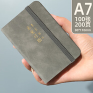 申士（SHEN SHI）100開(kāi)口袋本手賬本筆記本子好寓意便攜迷你隨身記事小本子學(xué)生文具辦公用品100張1本JD100-31灰色