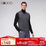 G2000男裝針織衫  春秋新款 V型時尚背心上衣百搭16075062 深灰色-V領背心-合身版 L/175