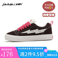 LIGHTNING X STORM畢加索畫作聯(lián)名閃電男女鞋子復(fù)仇風(fēng)暴小香風(fēng)面包鞋增高情侶滑板鞋 D6228深咖啡 41