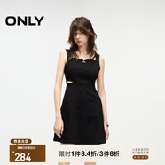 ONLY2025秋季新款休閑淑女風(fēng)純色顯瘦牛仔短裙連衣裙女|125142025 J19 黑牛仔 M