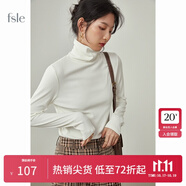 范思藍(lán)恩范思藍(lán)恩204303半高領(lǐng)打底衫女秋冬百搭修身針織上衣緊身內(nèi)搭毛衣 奶白色（高領(lǐng)） S