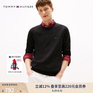 TOMMY HILFIGER【柔軟純棉】25秋冬男撞色條紋學(xué)院風(fēng)針織衫/情侶款純色毛衣 【純色繡標毛衣】經(jīng)典黑BDS XL （推薦：165-180斤）