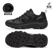 駱駝女鞋秋季戶(hù)外運動(dòng)鞋女款時(shí)尚休閑鞋透氣耐磨登山徒步鞋子 f13a097035r幻影黑男款 加絨款 35