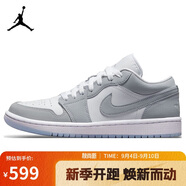 耐克NIKE男女休閑鞋喬丹AJ1小迪奧 JORDAN 1運(yùn)動(dòng)鞋DC0774-105白灰38.5
