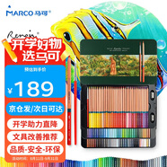 馬可（MARCO）雷諾阿水溶性彩色鉛筆100色鐵盒套裝專業(yè)美院老師推薦繪畫涂色畫筆專業(yè)美術(shù)生日禮物開學(xué) 速寫