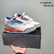 IRTMaj3藤原浩男鞋莆田火焰紅白水泥黑水泥北卡藍4女鞋子 aj3尼克斯 36