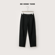 ME HOME YANG【彈力鉛筆褲】輕奢極簡百搭時尚設(shè)計款通勤顯瘦牛仔褲 黑曜石 S (36) 85-100