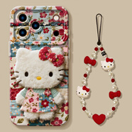 優(yōu)思頓適用蘋(píng)果17promax手機(jī)殼新款iphone17感16硅膠HelloKitty貓14 [花裙子kitty+掛鏈]硅膠軟殼鏡頭防摔 iPhone6s