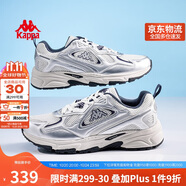 卡帕（Kappa）官方羽翼背靠背老爹鞋男秋季厚底增高休閑運(yùn)動鞋子男 冷灰色 43