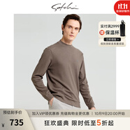 沙馳（SATCHI） 男裝男士衛(wèi)衣秋冬新款莫代爾混紡百搭基礎(chǔ)圓領(lǐng)套頭衫男 灰綠 52