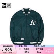 NEW ERA【七夕禮物】紐亦華MLB棒球NY夾克刺繡春秋男女情侶運動休閑外套 13546434-綠色 AS M