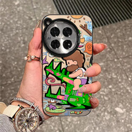 OLOEY彩銀蘋(píng)果12ProMax手機殼硬iPhone15適用14高級感一加13紅米TURBO4 涂鴉鱷魚(yú)騎士XLZ32元氣殼黑 iPhone6sPlus