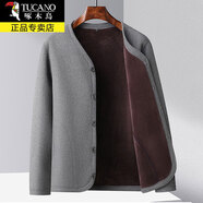 啄木鳥(niǎo)（TUCANO）爸爸冬裝棉衣秋冬季男士絨外套棉服內膽羽休閑絨服男中老年小棉襖 B26淺灰色 XL 175約90-110斤