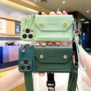 MARMOTER風零錢包手機殼適用15保護套oe13o新年oe14o新款oe11o 紅米10X4G 湖藍色雙層零錢包+手繩+斜挎繩鏡頭全包
