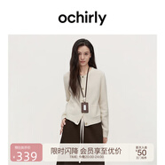 歐時(shí)力OCHIRLY進(jìn)口100%美麗諾羊毛毛衣針織衫外套通勤25春季新品 米白 M