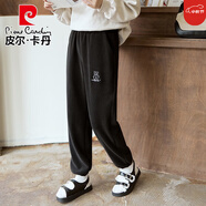 皮爾卡丹（pierre cardin）雙面絨運動(dòng)衛褲女冬季加絨加厚外穿200斤胖肥mm寬松束腳保暖 雙面衛褲【黑色】 加絨 3XL 建議160-190斤