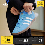 adidas「T頭鞋」STADT經(jīng)典時尚薄底運(yùn)動板鞋男女阿迪達(dá)斯三葉草   藍(lán)色/亮白/漢玉白   40