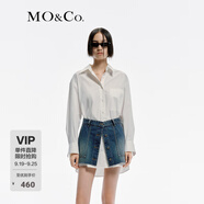 MO&Co.【UPF40+防曬服】春秋襯衫連衣裙高腰牛仔短裙兩件套 本白色 S