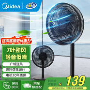 美的（Midea） 電風(fēng)扇 家用風(fēng)扇7葉落地扇立式輕音節(jié)能大風(fēng)量電扇臺(tái)扇迷你扇臺(tái)立兩用轉(zhuǎn)頁(yè)扇空氣循環(huán)扇安靜低音 【臺(tái)立兩用丨7葉勁風(fēng) 】SAF30AB 家用落地扇