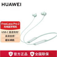 華為（HUAWEI）FreeLace Pro 2無(wú)線(xiàn)藍牙耳機主動(dòng)降噪掛脖式頸掛入耳式音樂(lè )游戲低延遲跑步運動(dòng)超長(cháng)續航七夕禮物 【原封盒裝】FreeLace Pro 2 雅川青+1米定制6A線(xiàn)