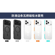 笑源防滑邊條瓦楞冰霧磁吸殼適用17ProMax蘋(píng)果手機殼 iPhone17pro防摔17air男女款17保護套 灰色 iPhone 17