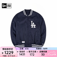 NEW ERA【七夕禮物】紐亦華MLB棒球NY夾克刺繡春秋男女情侶運動休閑外套 13546436-藏青色 LA XL