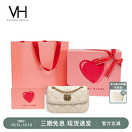 VANESSA HOGAN VH包包女包茵然軟包2025夏季輕奢鏈條單肩斜挎包生日禮物送女友 白色+怦然心動禮盒