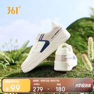 361°運動男鞋秋季開學復古厚底增高小白休閑板鞋子男672426611-3