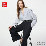 優(yōu)衣庫(kù)女裝絨面針織寬腿褲/闊腿褲褲子25秋冬新款479284 08 深灰色 2XL /165/84A